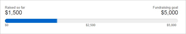 Fundraising goal status bar