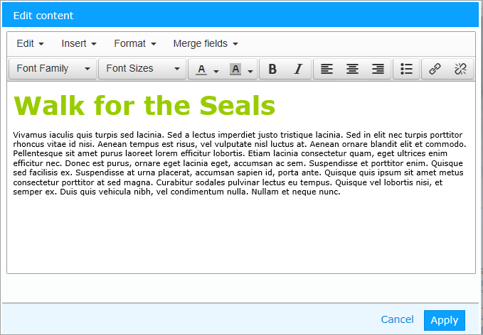 Ugraded email editor