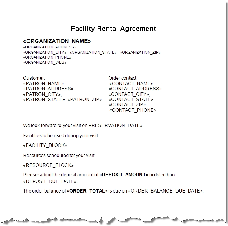 Facility Contract