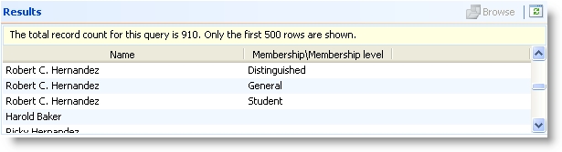 Export Definitions and Query Comparison