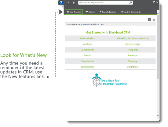 Quickly access new features