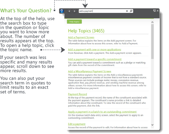 Search the help file