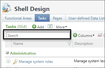 Search the Tasks  tab.