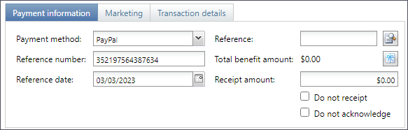 Select PayPal as a Payment Method. View the Reference Date and Reference Number. 