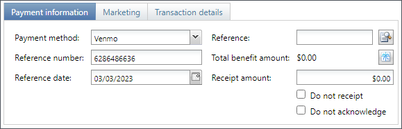 Select Venmo as a Payment Method. View the Reference Date and Reference Number. 