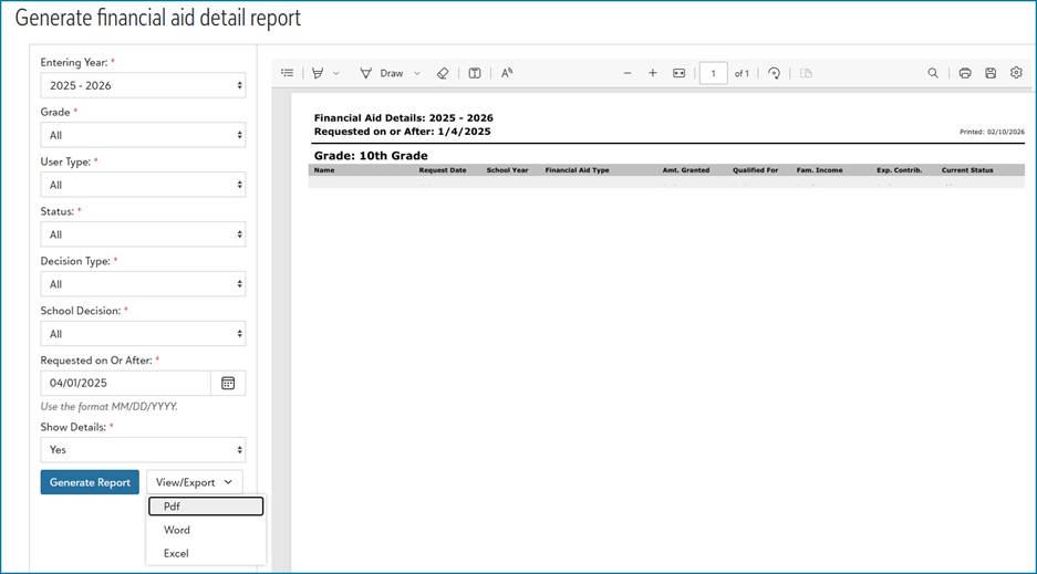Standard Administrative Reports