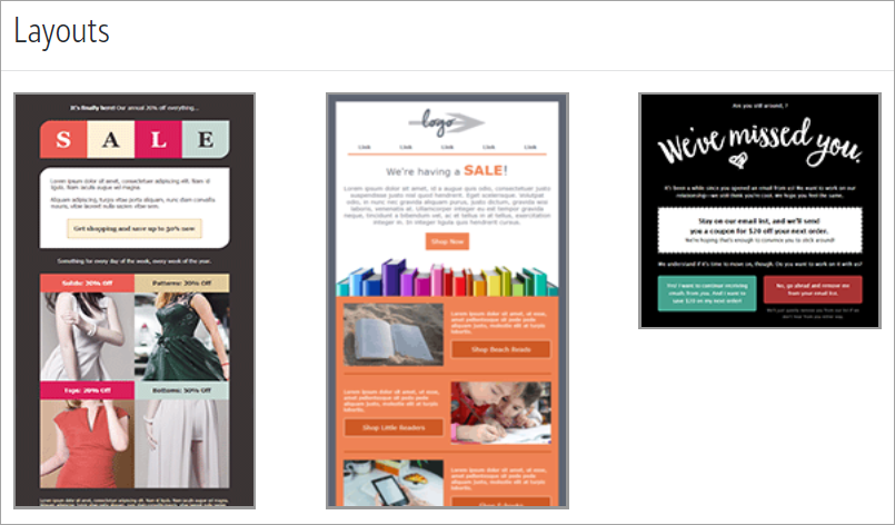 Drag-n-drop template Layouts step