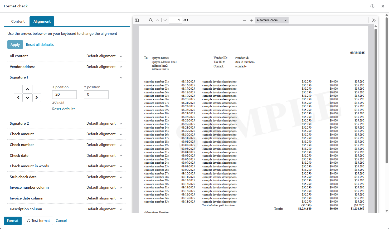 Check Alignment Conmputer Check Printing Alignment Tutorial