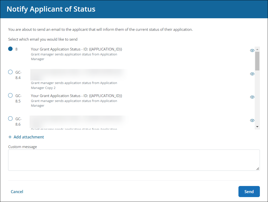 Notify Applicant of Status