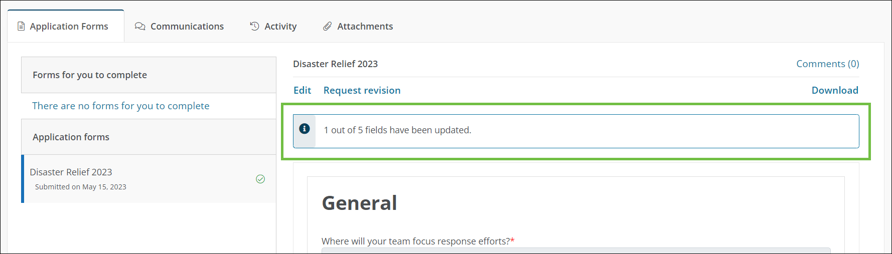 SC-1 application and review. 