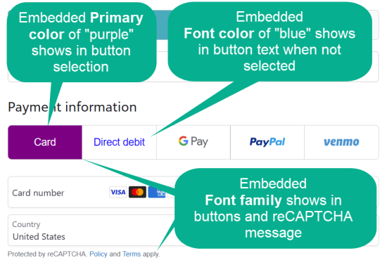 Checkout embedded custom options