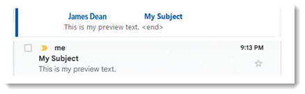 Example Email Preview Text