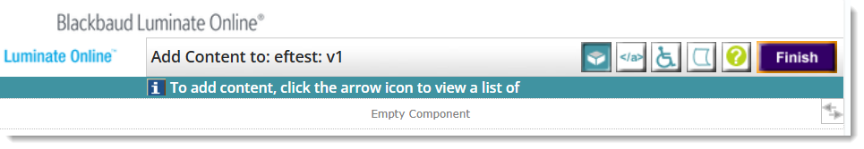 Empty PageBuilder Component