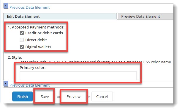 Configure Data Element