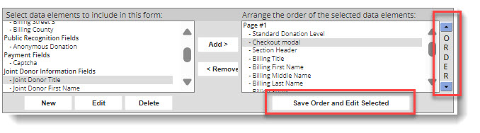 Save data element