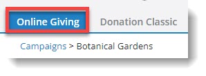 Return to Online Giving
