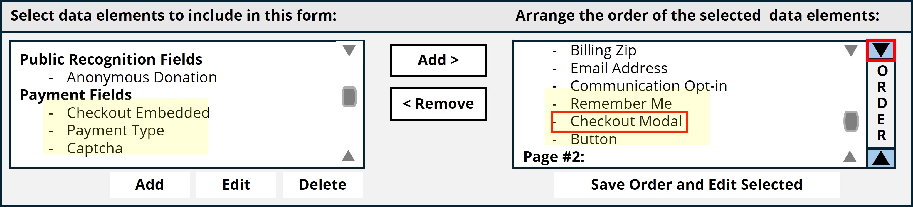 Move data element