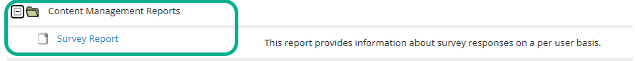 Survey Report link