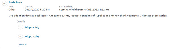 Email list on campaign list