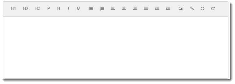 Screenshot of the text editor