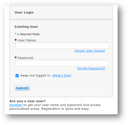 Example login