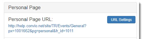 Personal Page URL Settings