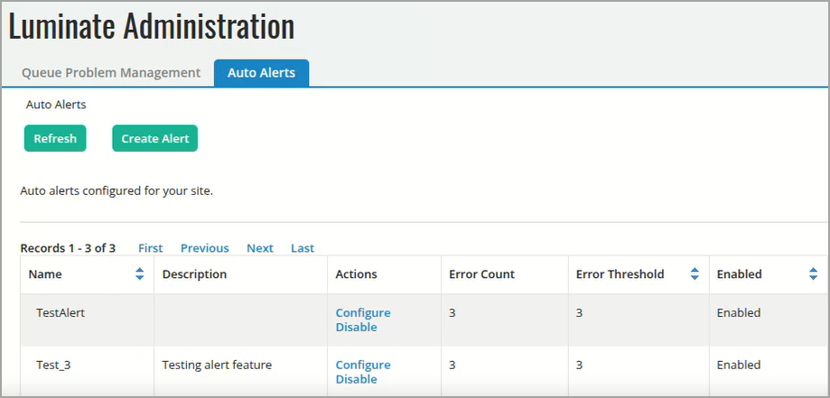 Queue Problem Management Auto Alert