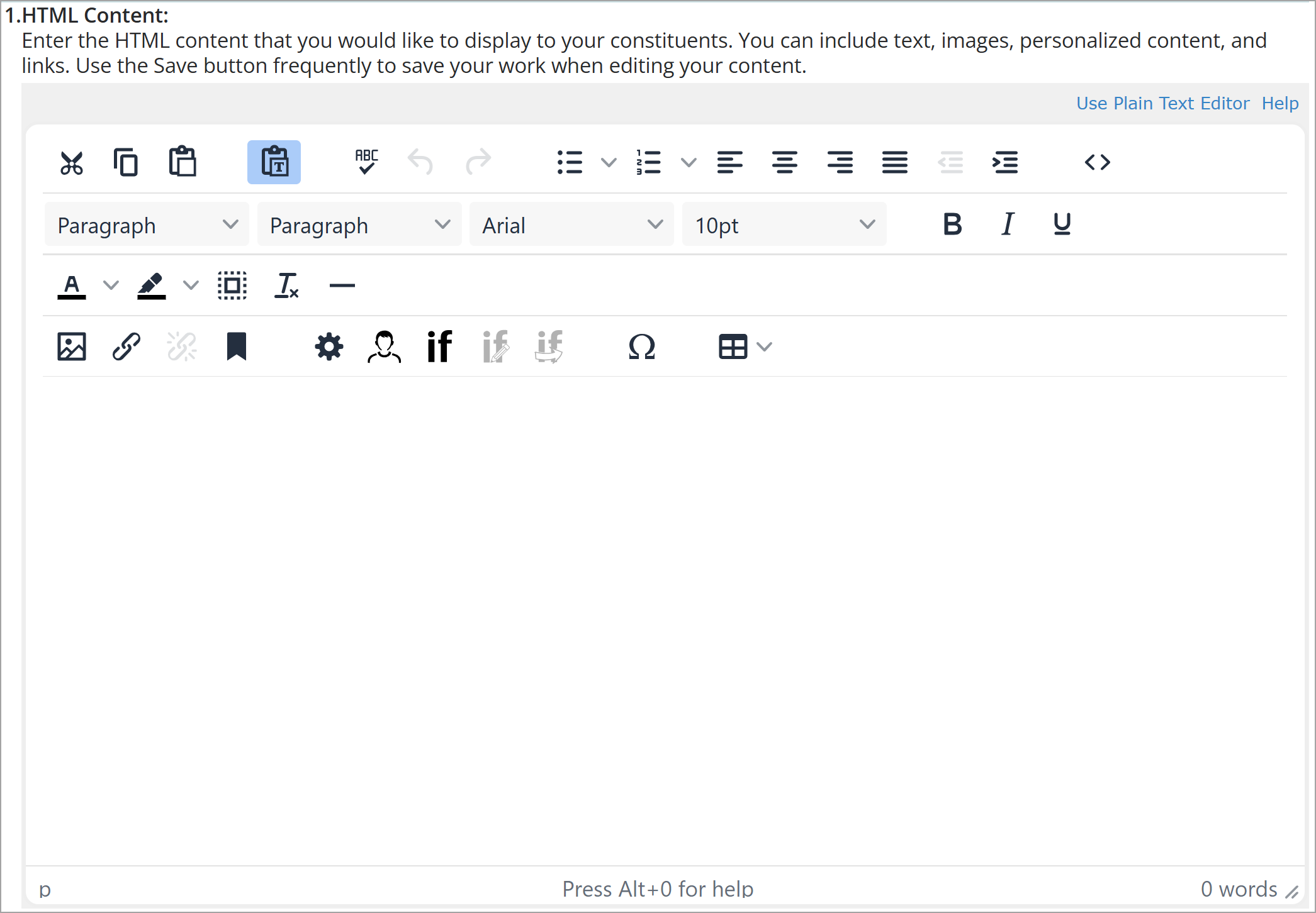 New TinyMCE Content Editor interface