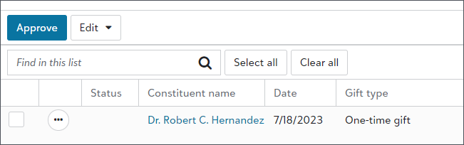 Add Gift Batches in Web View
