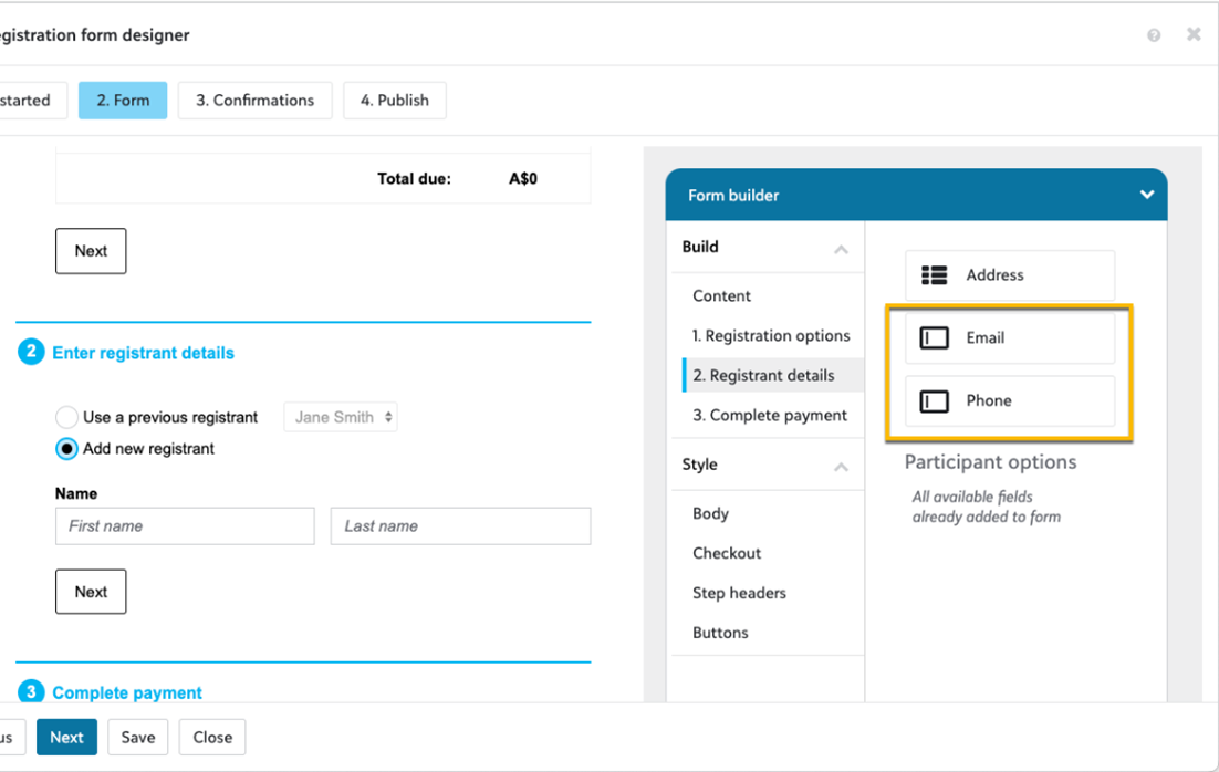 Email or phone form fields are necessary to check for duplicate guest records.