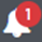 Bell icon showing the number 1 in a red circle, indicating the user has 1 notification.