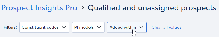 Added within filter