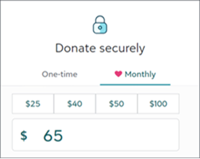 Default to monthly gift on the donation form.